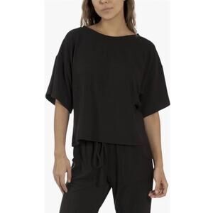 Midnight Bakery Anouka Lounge Solid Hacci Top Black Size Small‎